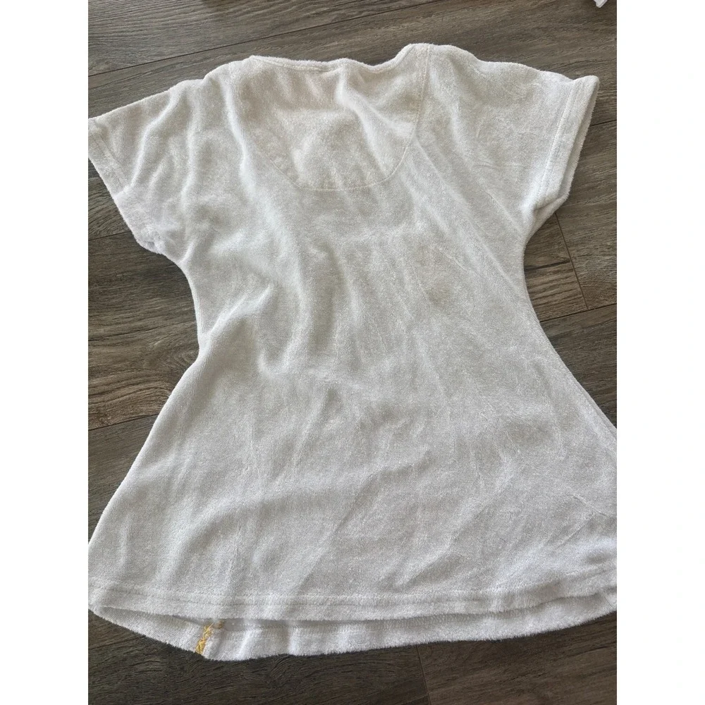 Disney Store Frozen Elsa Anna Terry Cloth Swim Cover Up Dress White Size 4